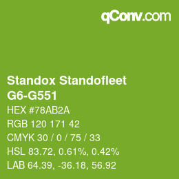 Farbcode: Standox Standofleet - G6-G551 | qconv.com