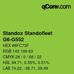 Código de color: Standox Standofleet - G6-G552 | qconv.com