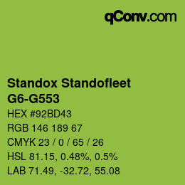 カラーコード: Standox Standofleet - G6-G553 | qconv.com