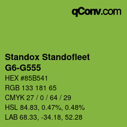 Color code: Standox Standofleet - G6-G555 | qconv.com