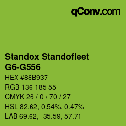 カラーコード: Standox Standofleet - G6-G556 | qconv.com