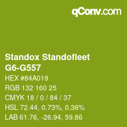 Código de color: Standox Standofleet - G6-G557 | qconv.com