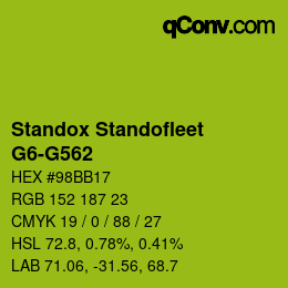 Farbcode: Standox Standofleet - G6-G562 | qconv.com