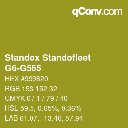 Color code: Standox Standofleet - G6-G565 | qconv.com