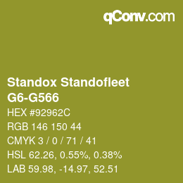 Color code: Standox Standofleet - G6-G566 | qconv.com