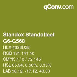 Código de color: Standox Standofleet - G6-G568 | qconv.com