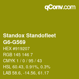 Code couleur: Standox Standofleet - G6-G569 | qconv.com