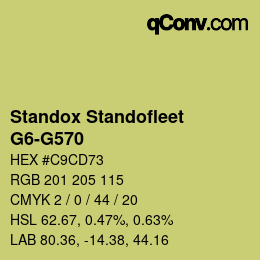 Código de color: Standox Standofleet - G6-G570 | qconv.com