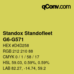 Code couleur: Standox Standofleet - G6-G571 | qconv.com