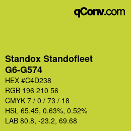 Código de color: Standox Standofleet - G6-G574 | qconv.com