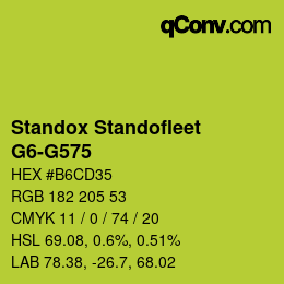 Farbcode: Standox Standofleet - G6-G575 | qconv.com