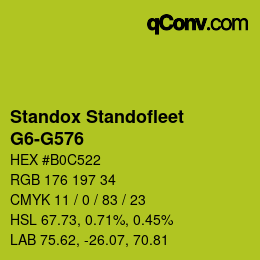 Farbcode: Standox Standofleet - G6-G576 | qconv.com