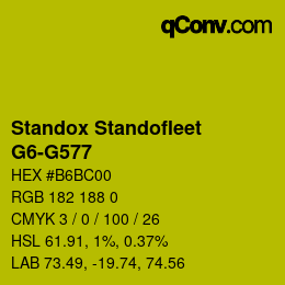 Farbcode: Standox Standofleet - G6-G577 | qconv.com