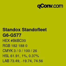 カラーコード: Standox Standofleet - G6-G577 | qconv.com