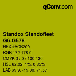 Color code: Standox Standofleet - G6-G578 | qconv.com