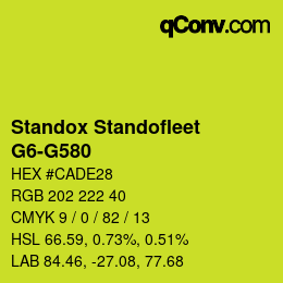 Color code: Standox Standofleet - G6-G580 | qconv.com