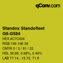 Code couleur: Standox Standofleet - G6-G584 | qconv.com