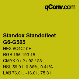 Code couleur: Standox Standofleet - G6-G585 | qconv.com