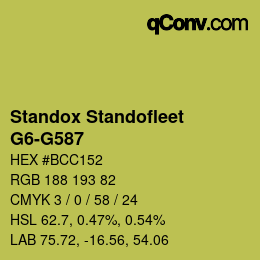 Código de color: Standox Standofleet - G6-G587 | qconv.com