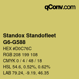 Código de color: Standox Standofleet - G6-G588 | qconv.com