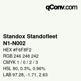 Color code: Standox Standofleet - N1-N002 | qconv.com