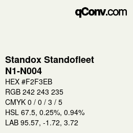 Color code: Standox Standofleet - N1-N004 | qconv.com