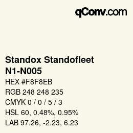 Color code: Standox Standofleet - N1-N005 | qconv.com