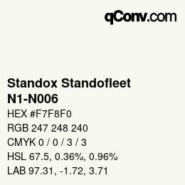 Color code: Standox Standofleet - N1-N006 | qconv.com