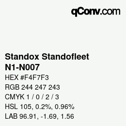 Color code: Standox Standofleet - N1-N007 | qconv.com