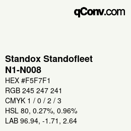 Color code: Standox Standofleet - N1-N008 | qconv.com