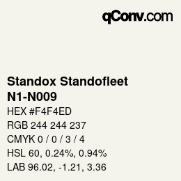 Color code: Standox Standofleet - N1-N009 | qconv.com