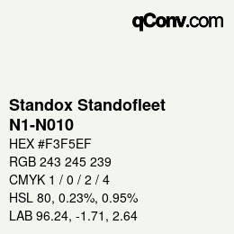 Color code: Standox Standofleet - N1-N010 | qconv.com