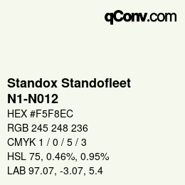 Color code: Standox Standofleet - N1-N012 | qconv.com