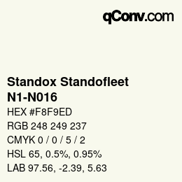 Color code: Standox Standofleet - N1-N016 | qconv.com