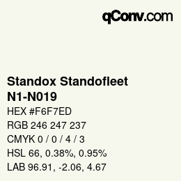 カラーコード: Standox Standofleet - N1-N019 | qconv.com