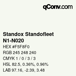 Color code: Standox Standofleet - N1-N020 | qconv.com