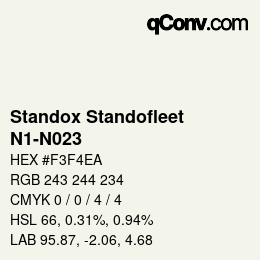 Color code: Standox Standofleet - N1-N023 | qconv.com