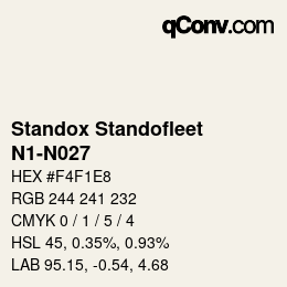 Color code: Standox Standofleet - N1-N027 | qconv.com