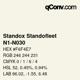 Color code: Standox Standofleet - N1-N030 | qconv.com