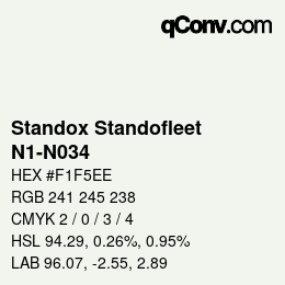Color code: Standox Standofleet - N1-N034 | qconv.com