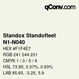 Color code: Standox Standofleet - N1-N040 | qconv.com