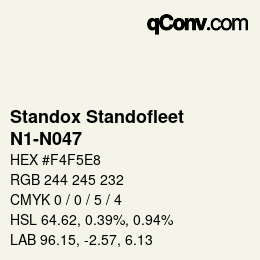 Color code: Standox Standofleet - N1-N047 | qconv.com