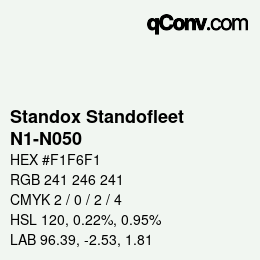 Color code: Standox Standofleet - N1-N050 | qconv.com
