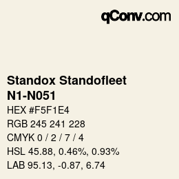 Color code: Standox Standofleet - N1-N051 | qconv.com