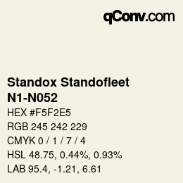Color code: Standox Standofleet - N1-N052 | qconv.com