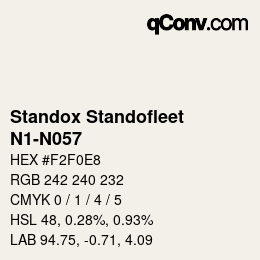 Código de color: Standox Standofleet - N1-N057 | qconv.com