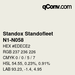Color code: Standox Standofleet - N1-N058 | qconv.com