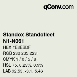 Código de color: Standox Standofleet - N1-N061 | qconv.com
