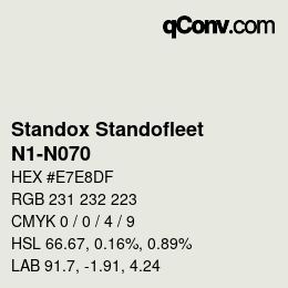 Código de color: Standox Standofleet - N1-N070 | qconv.com