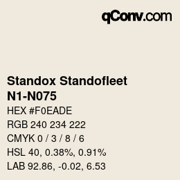 Code couleur: Standox Standofleet - N1-N075 | qconv.com
